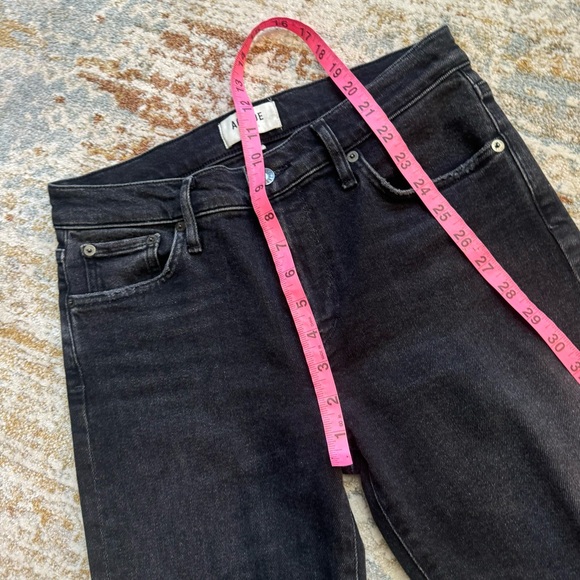 AGOLDE Sophie High Rise Distressed Black Skinny Jeans - Picture 11 of 14